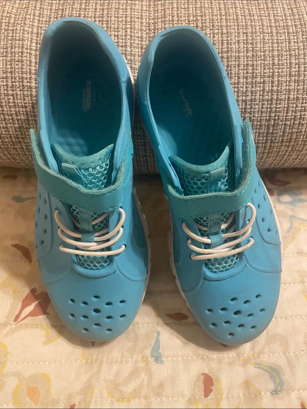 Surprize by Stride Rite Aqua Blue Kids Water Shoes with Hook-and-Loop Strap